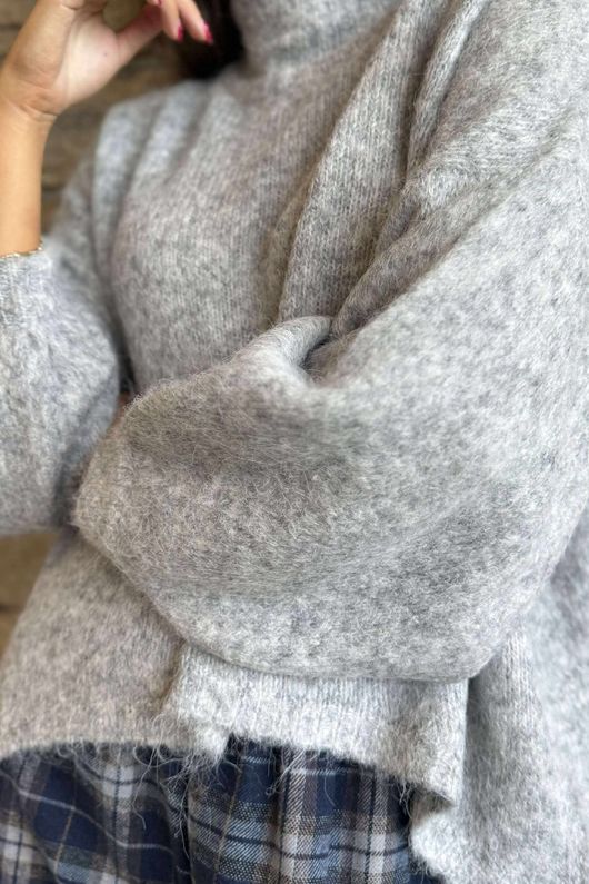Sadaka Batwing Knit Grey Marl